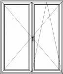 Középfelnyíló + bukó-nyíló erkélyajtó (21)